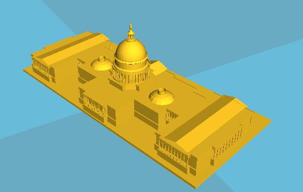 3D打印建筑模型之白宮 3D打印建筑模型之白宮
