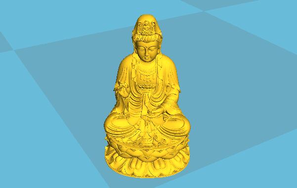 3D打印藝術品之觀音 3D打印藝術品之觀音