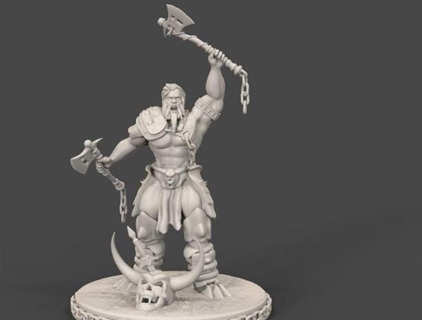 3D打印野蠻人游戲手辦 3D打印野蠻人游戲手辦